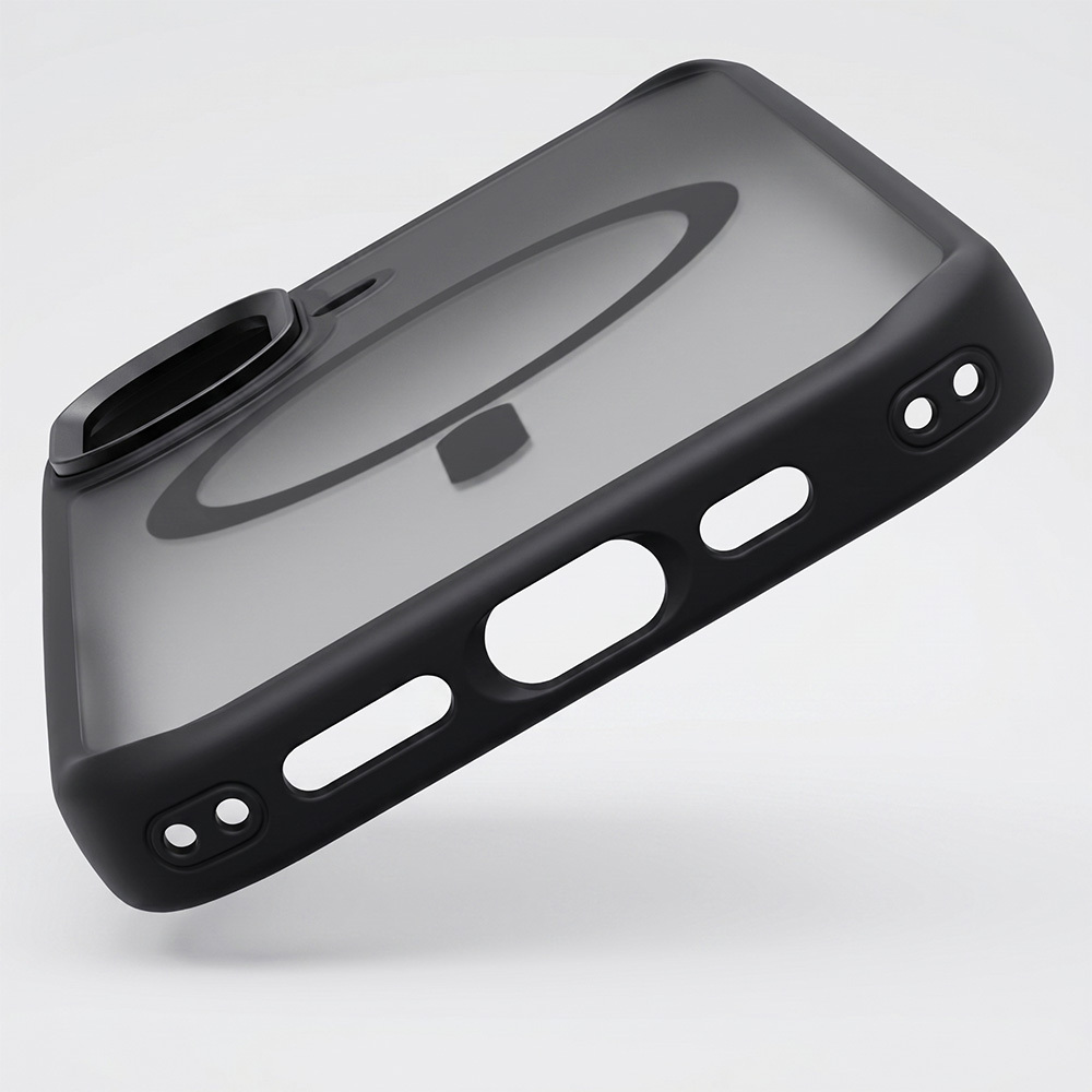 Etui na tył MagSafe przezroczyste z osłoną aparatu czarny (Camera Control Button) Apple iPhone 17 / 5 Etui na tył MagSafe przezroczyste z osłoną aparatu czarny (Camera Control Button) Apple iPhone 17 / 5