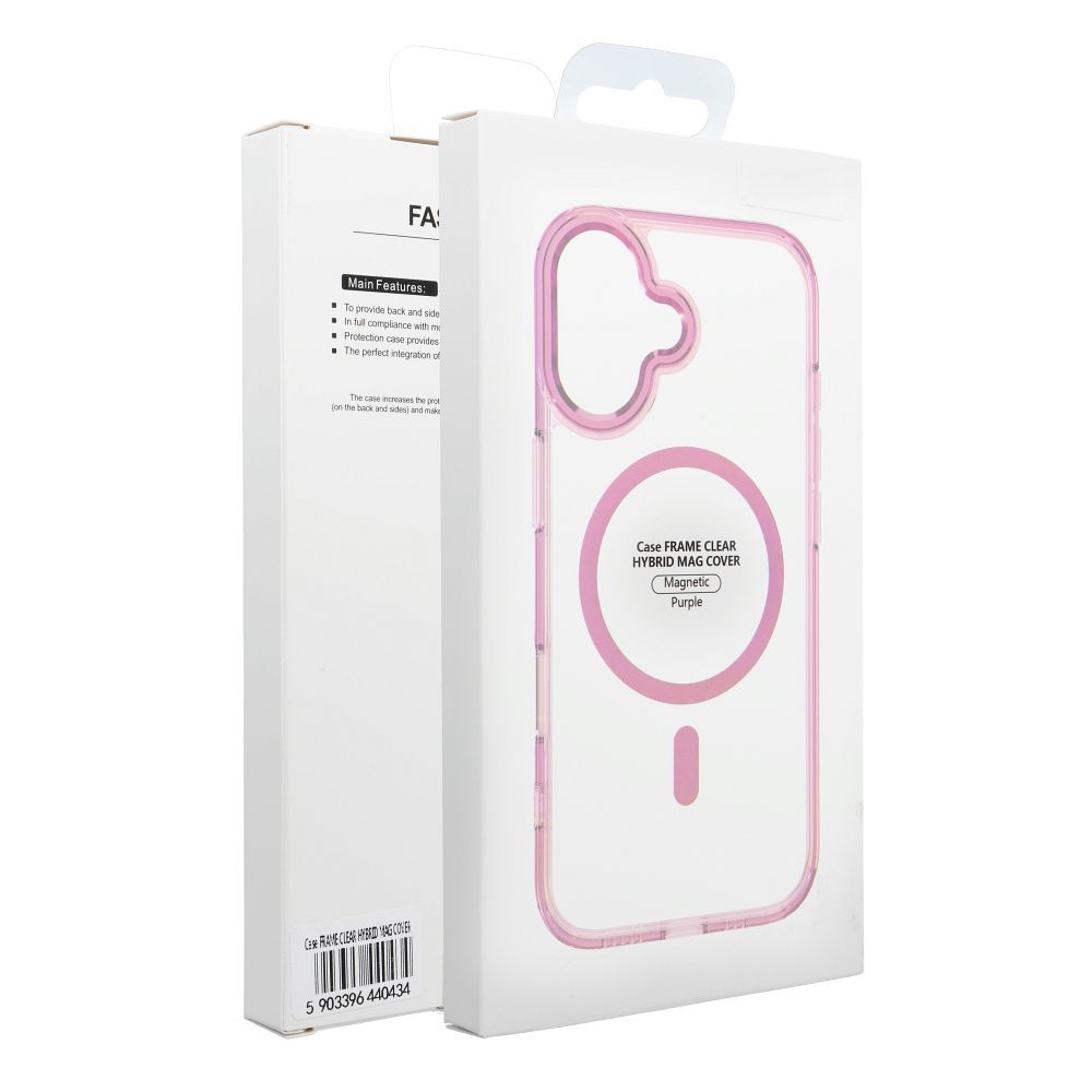 Etui na ty� MagSafe przezroczyste z os�on� aparatu Frame Clear Hybrid Mag Cover Samsung Galaxy A17 / 6