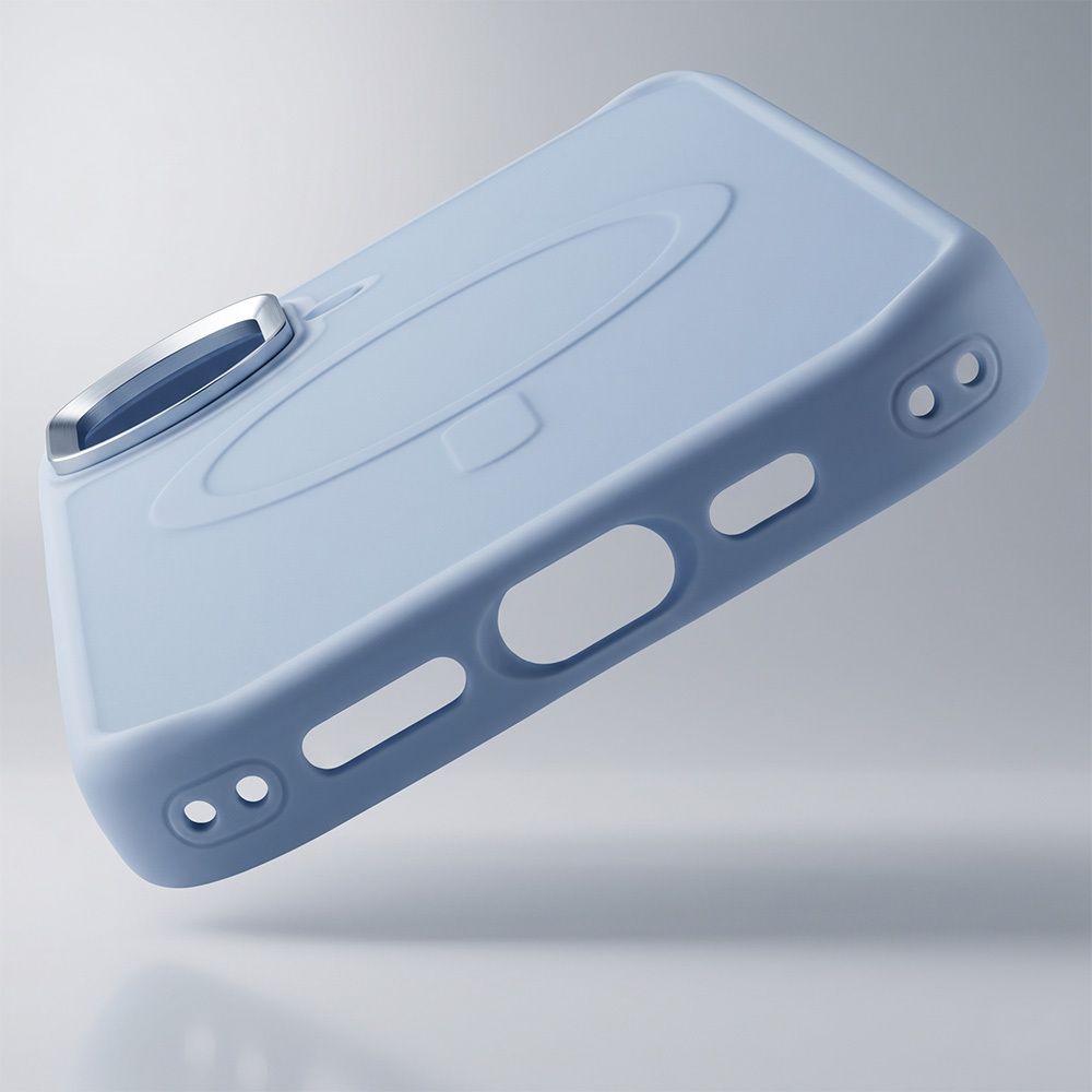 Etui na tył MagSafe przezroczyste z osłoną aparatu niebieski (Camera Control Button) Apple iPhone 17 / 5 Etui na tył MagSafe przezroczyste z osłoną aparatu niebieski (Camera Control Button) Apple iPhone 17 / 5