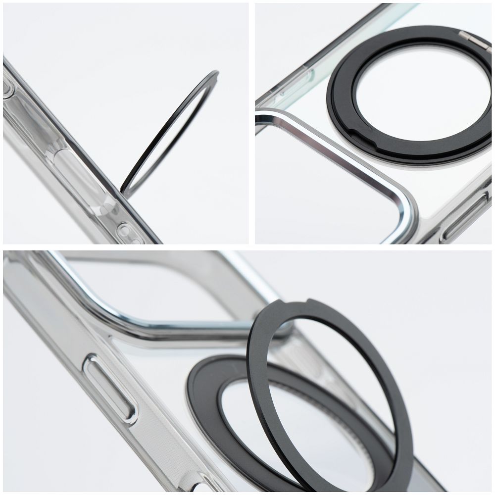 Etui na ty� MagSafe przezroczyste z podstawk� Frame Circle Stand Apple iPhone 17 / 7