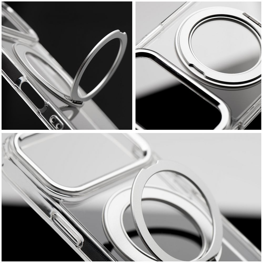 Etui na ty� MagSafe przezroczyste z podstawk� Frame Circle Stand Apple iPhone 17 / 6