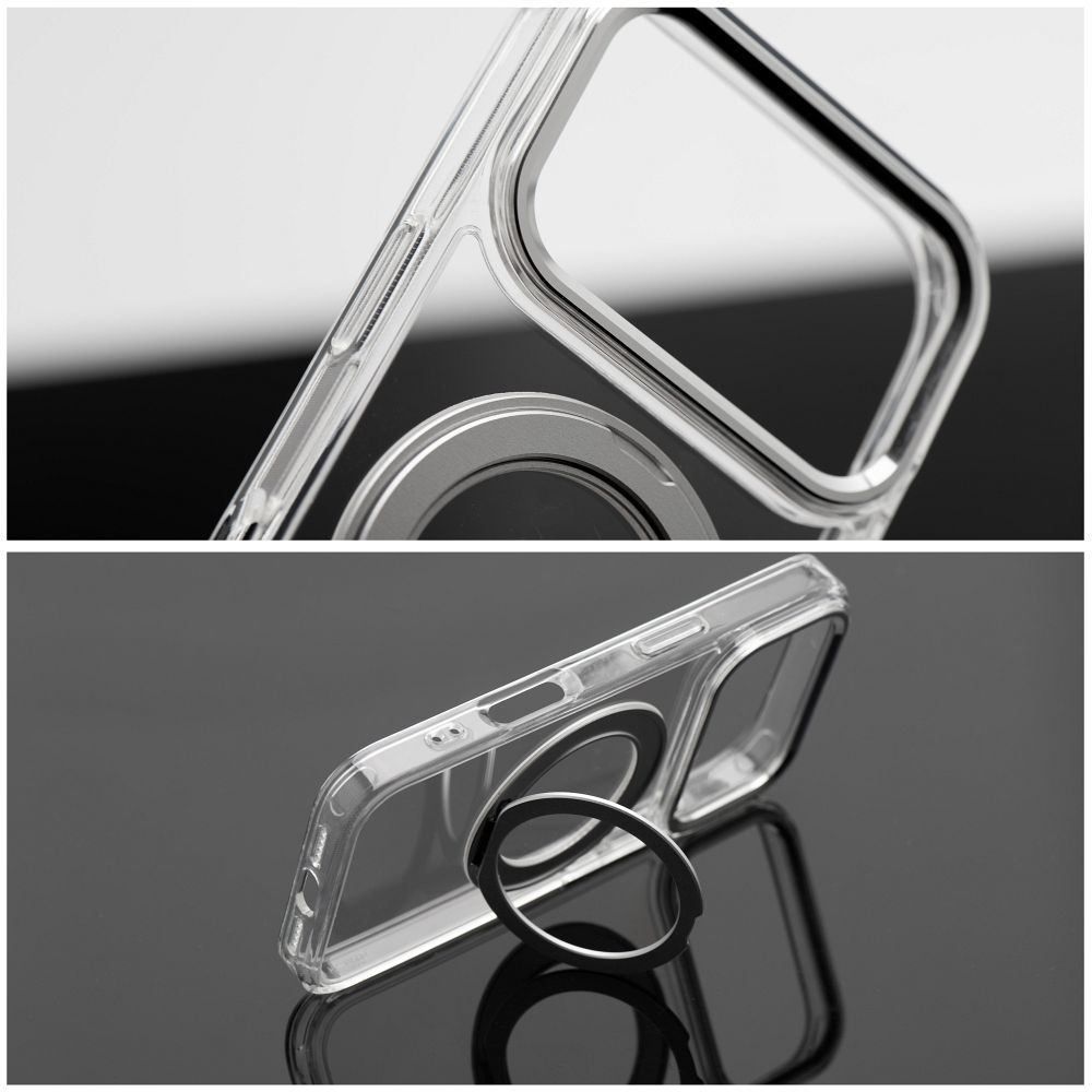 Etui na ty� MagSafe przezroczyste z podstawk� Frame Circle Stand Apple iPhone 17 / 7