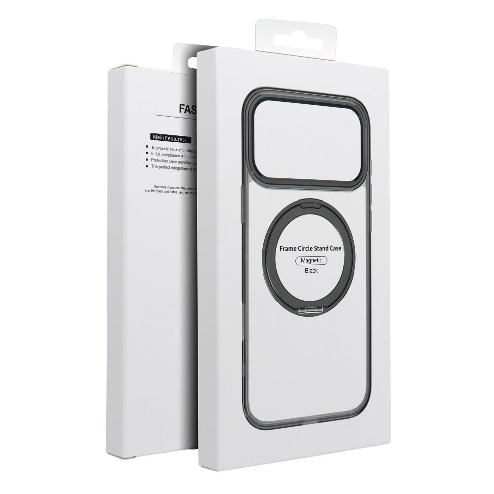 Etui na ty� MagSafe przezroczyste z podstawk� Frame Circle Stand Samsung Galaxy A17 / 8