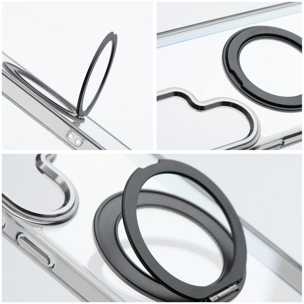 Etui na ty� MagSafe przezroczyste z podstawk� Frame Circle Stand Samsung Galaxy A27 5G / 6