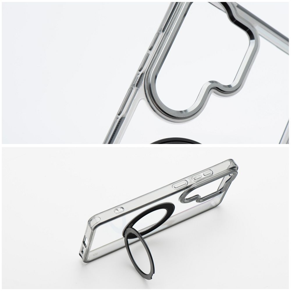 Etui na ty� MagSafe przezroczyste z podstawk� Frame Circle Stand Samsung Galaxy A27 5G / 7