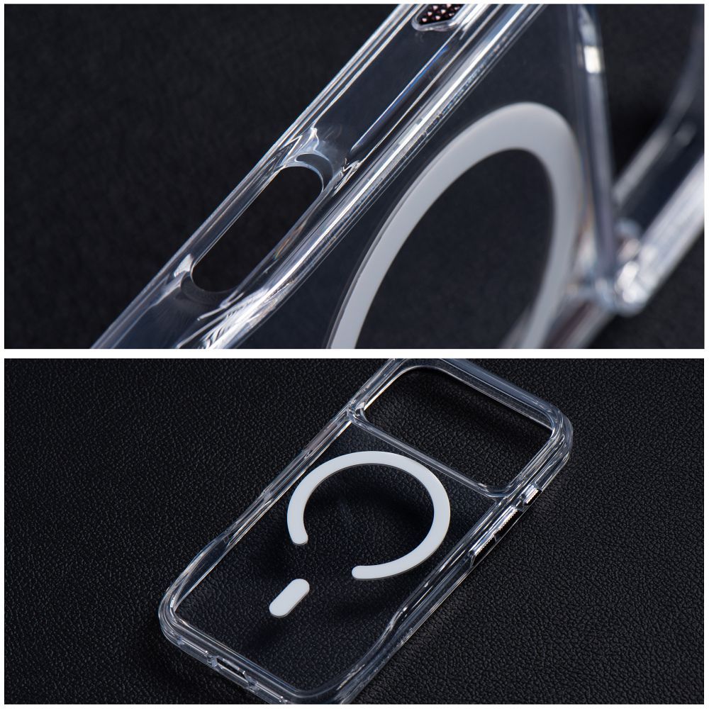 Etui na tył MagSafe silikonowe z ramką Apple iPhone 17 / 7 Etui na tył MagSafe silikonowe z ramką Apple iPhone 17 / 7
