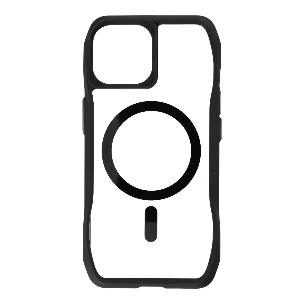 Etui na ty� MagSafe silikonowe z ramk� czarny Apple iPhone 15 / 3