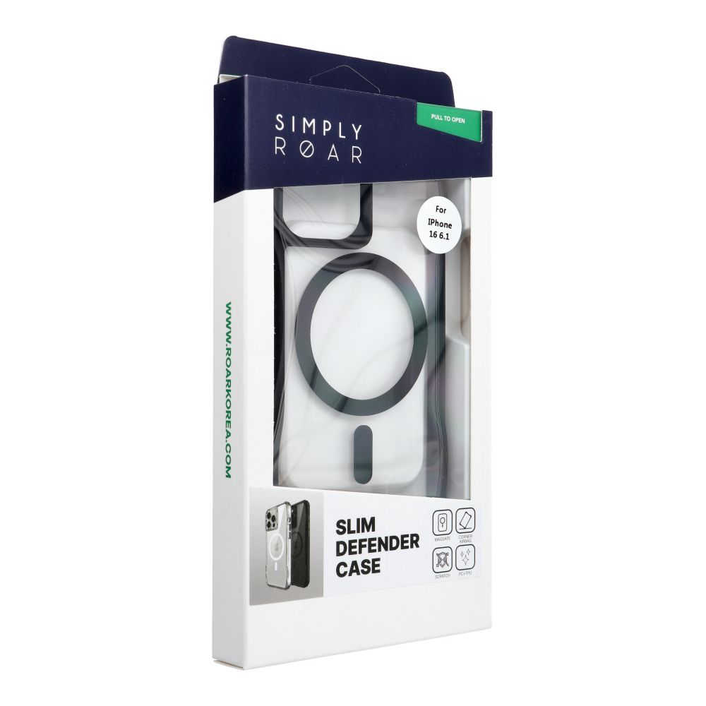 Etui na ty� MagSafe silikonowe z ramk� czarny Apple iPhone 16 / 2