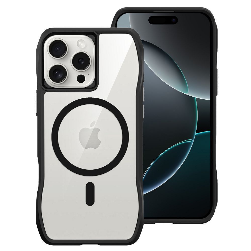 Etui na tył MagSafe silikonowe z ramką czarny Apple iPhone 16 Pro Max Etui na tył MagSafe silikonowe z ramką czarny Apple iPhone 16 Pro Max