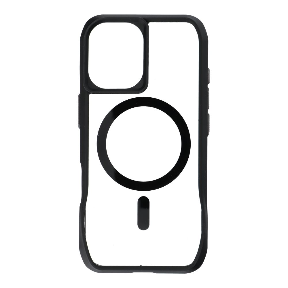 Etui na tył MagSafe silikonowe z ramką czarny Apple iPhone 17 / 3 Etui na tył MagSafe silikonowe z ramką czarny Apple iPhone 17 / 3