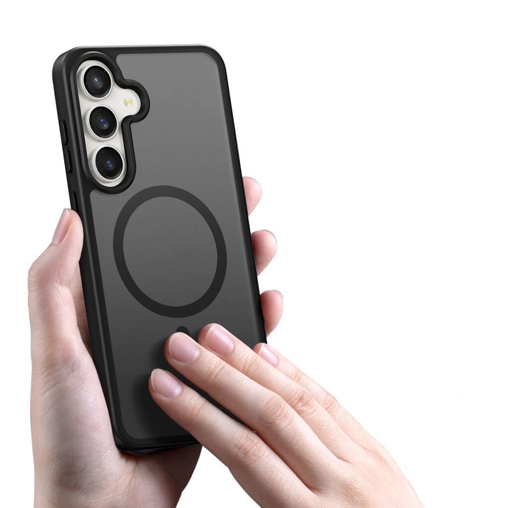 Etui na ty� MagSafe z funkcj� podstawki i ringiem czarny Samsung Galaxy S25 FE / 3