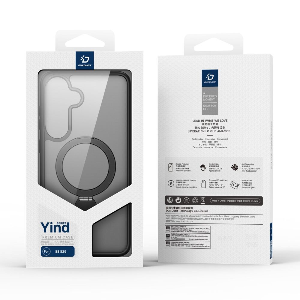 Etui na tył MagSafe z funkcją podstawki i ringiem czarny Samsung Galaxy S25 / 2 Etui na tył MagSafe z funkcją podstawki i ringiem czarny Samsung Galaxy S25 / 2