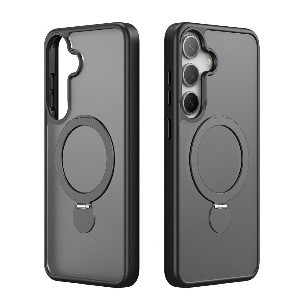 Etui na tył MagSafe z funkcją podstawki i ringiem czarny Samsung Galaxy S25 / 6 Etui na tył MagSafe z funkcją podstawki i ringiem czarny Samsung Galaxy S25 / 6