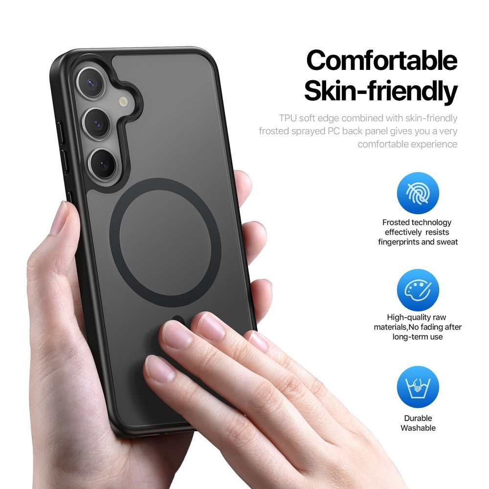 Etui na tył MagSafe z funkcją podstawki i ringiem czarny Samsung Galaxy S25 Plus / 5 Etui na tył MagSafe z funkcją podstawki i ringiem czarny Samsung Galaxy S25 Plus / 5