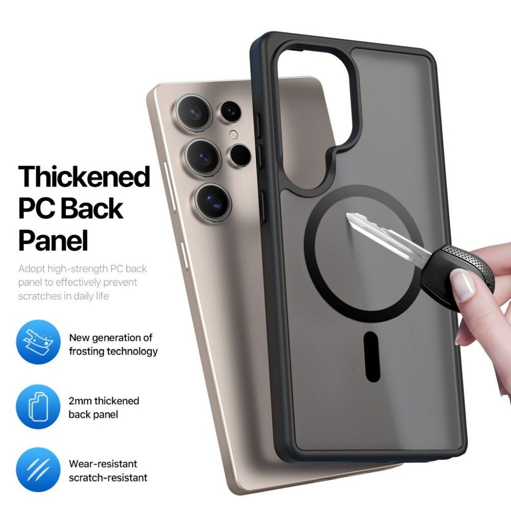 Etui na ty� MagSafe z funkcj� podstawki i ringiem czarny Samsung Galaxy S25 Ultra / 4