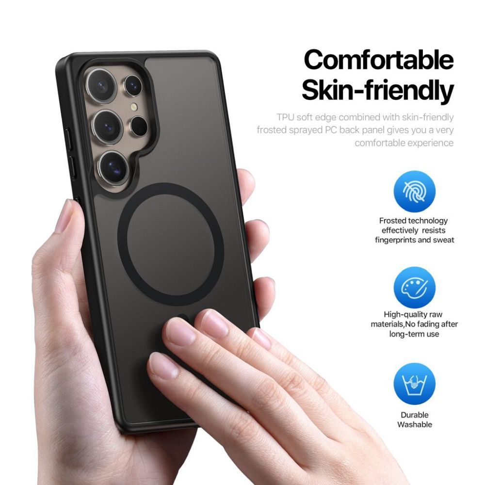 Etui na ty� MagSafe z funkcj� podstawki i ringiem czarny Samsung Galaxy S25 Ultra / 5