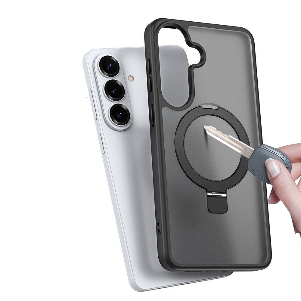 Etui na tył MagSafe z funkcją podstawki i ringiem czarny Samsung Galaxy S26 / 6 Etui na tył MagSafe z funkcją podstawki i ringiem czarny Samsung Galaxy S26 / 6