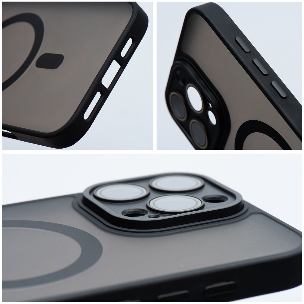 Etui na tył MagSafe z osłoną aparatu czarny Apple iPhone 12 Pro / 8 Etui na tył MagSafe z osłoną aparatu czarny Apple iPhone 12 Pro / 8