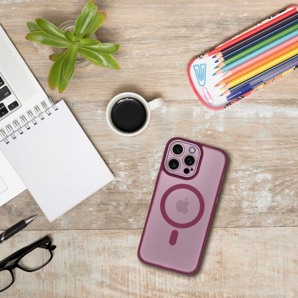 Etui na ty� MagSafe z os�on� aparatu fioletowy Xiaomi Redmi Note 15 4G / 5