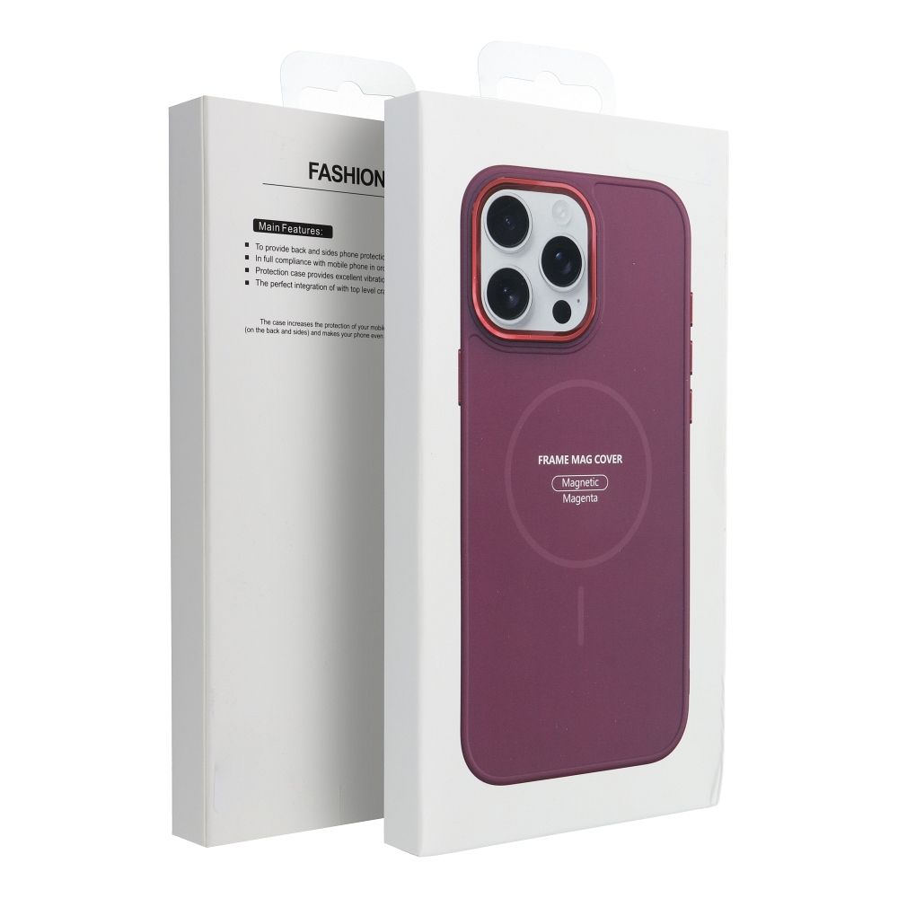 Etui na ty� MagSafe z os�on� aparatu silikonowe Frame Mag Cover Samsung Galaxy A27 5G / 5