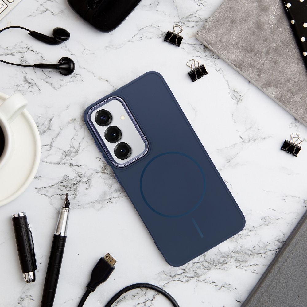 Etui na ty� MagSafe z os�on� aparatu silikonowe Frame Mag Cover Samsung Galaxy A27 5G / 3