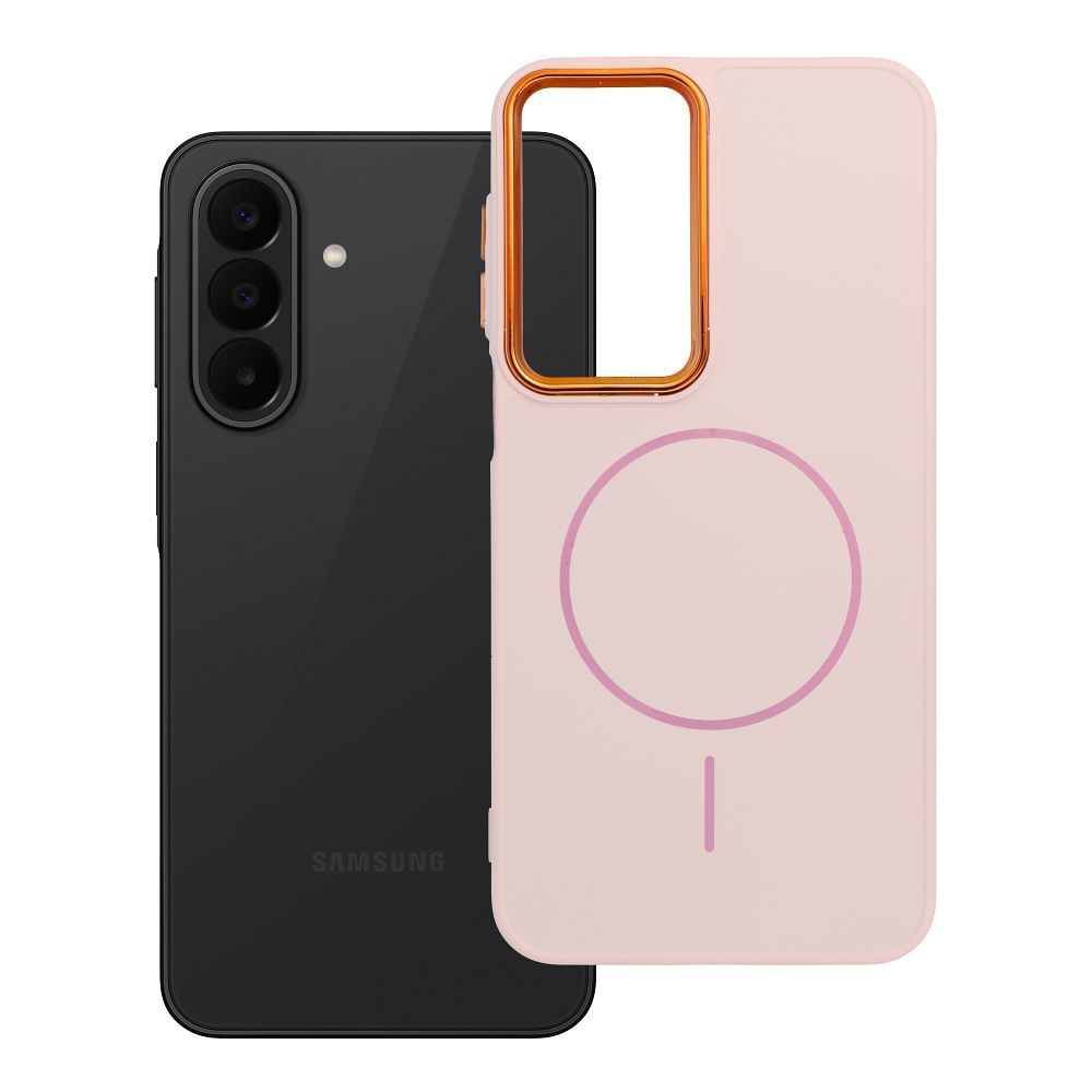 Etui na ty� MagSafe z os�on� aparatu silikonowe Frame Mag Cover Samsung Galaxy A27 5G