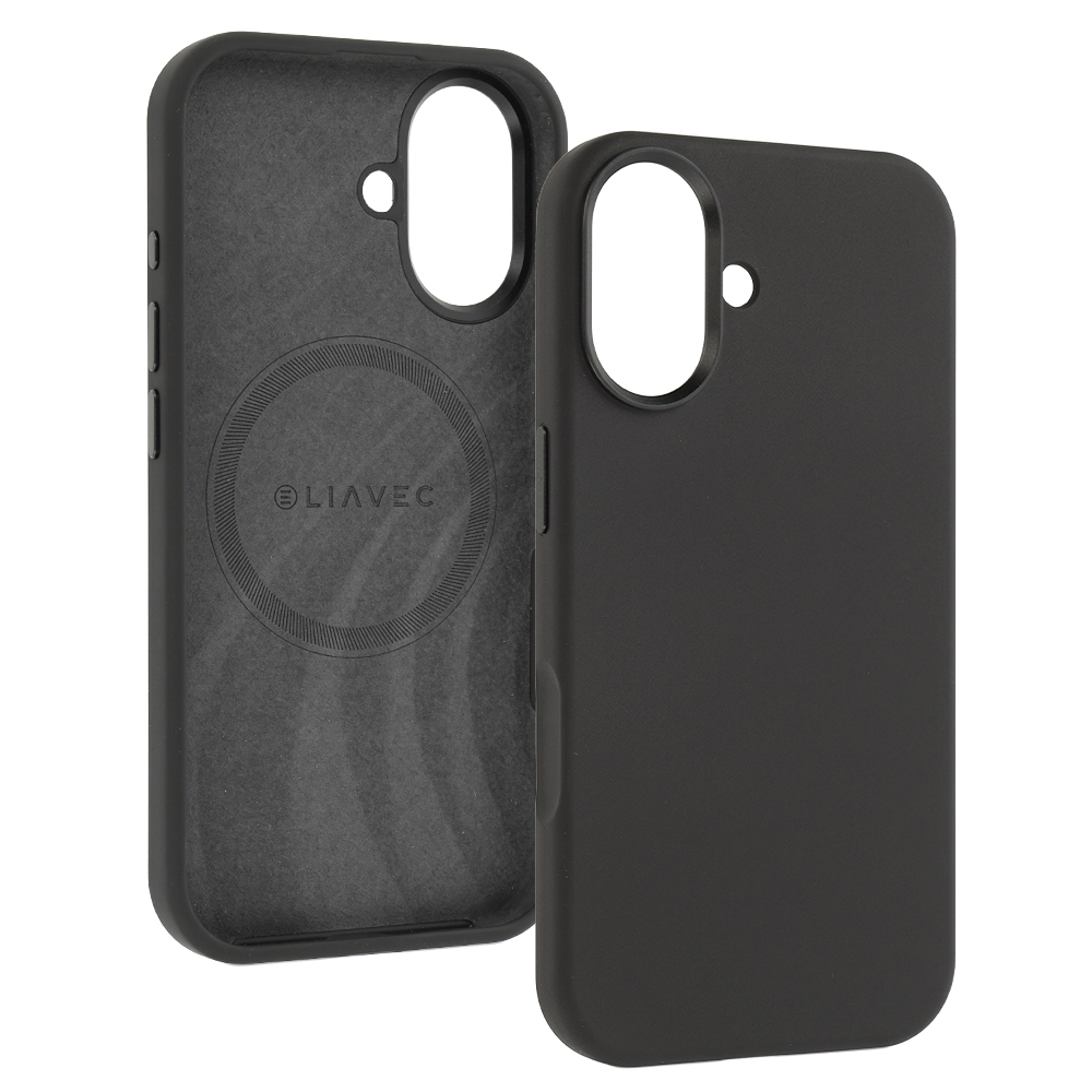 Etui na tył MagSafe z osłoną aparatu silikonowe Liavec Silky czarny Apple iPhone 17 / 2 Etui na tył MagSafe z osłoną aparatu silikonowe Liavec Silky czarny Apple iPhone 17 / 2