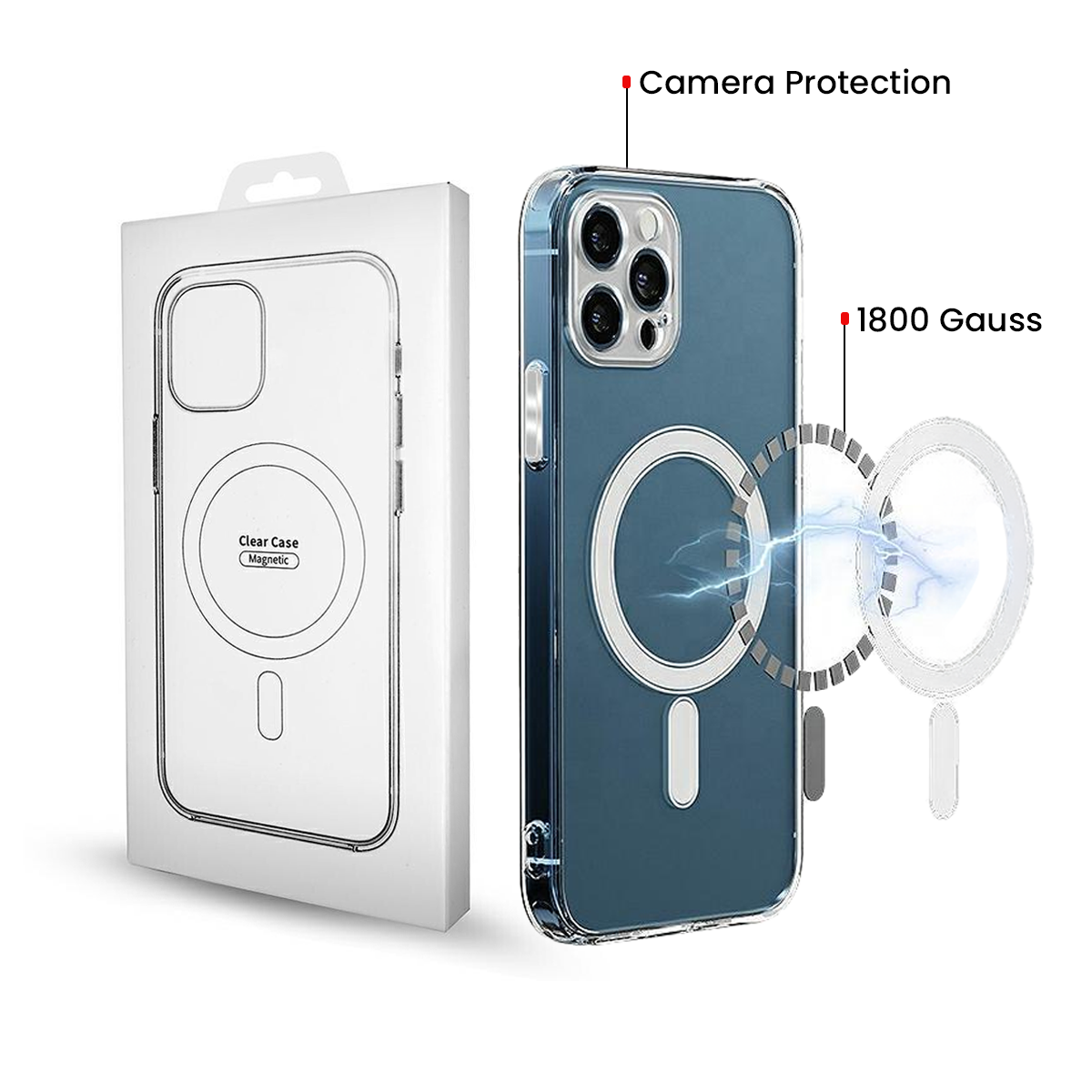 Etui na tył pancerne przezroczyste MagSafe Case z osłoną aparatu Apple iPhone 17 Etui na tył pancerne przezroczyste MagSafe Case z osłoną aparatu Apple iPhone 17