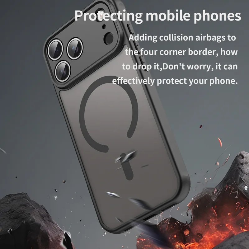 Etui na tył pancerne przezroczyste MagSafe Case z osłoną aparatu Apple iPhone 17 / 4 Etui na tył pancerne przezroczyste MagSafe Case z osłoną aparatu Apple iPhone 17 / 4