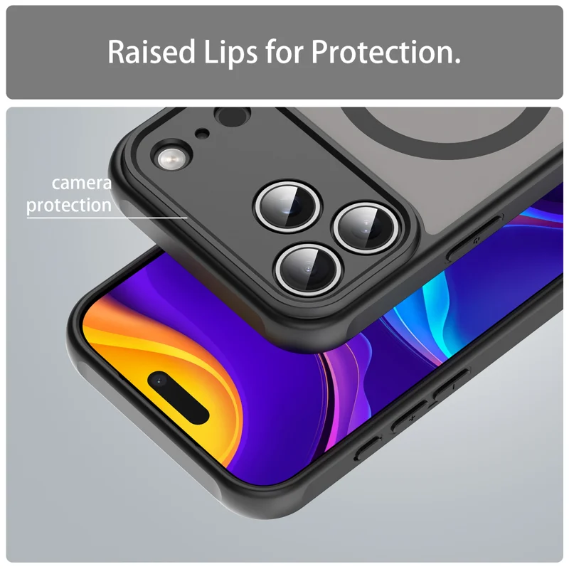 Etui na tył pancerne przezroczyste MagSafe Case z osłoną aparatu Apple iPhone 17 / 6 Etui na tył pancerne przezroczyste MagSafe Case z osłoną aparatu Apple iPhone 17 / 6