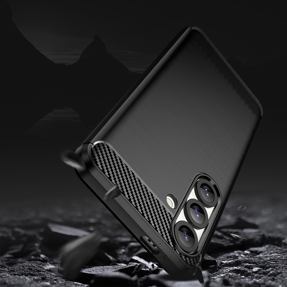 Etui na tył silikonowe z nadrukiem Carbon czarny Samsung Galaxy M15 5G / 4 Etui na tył silikonowe z nadrukiem Carbon czarny Samsung Galaxy M15 5G / 4