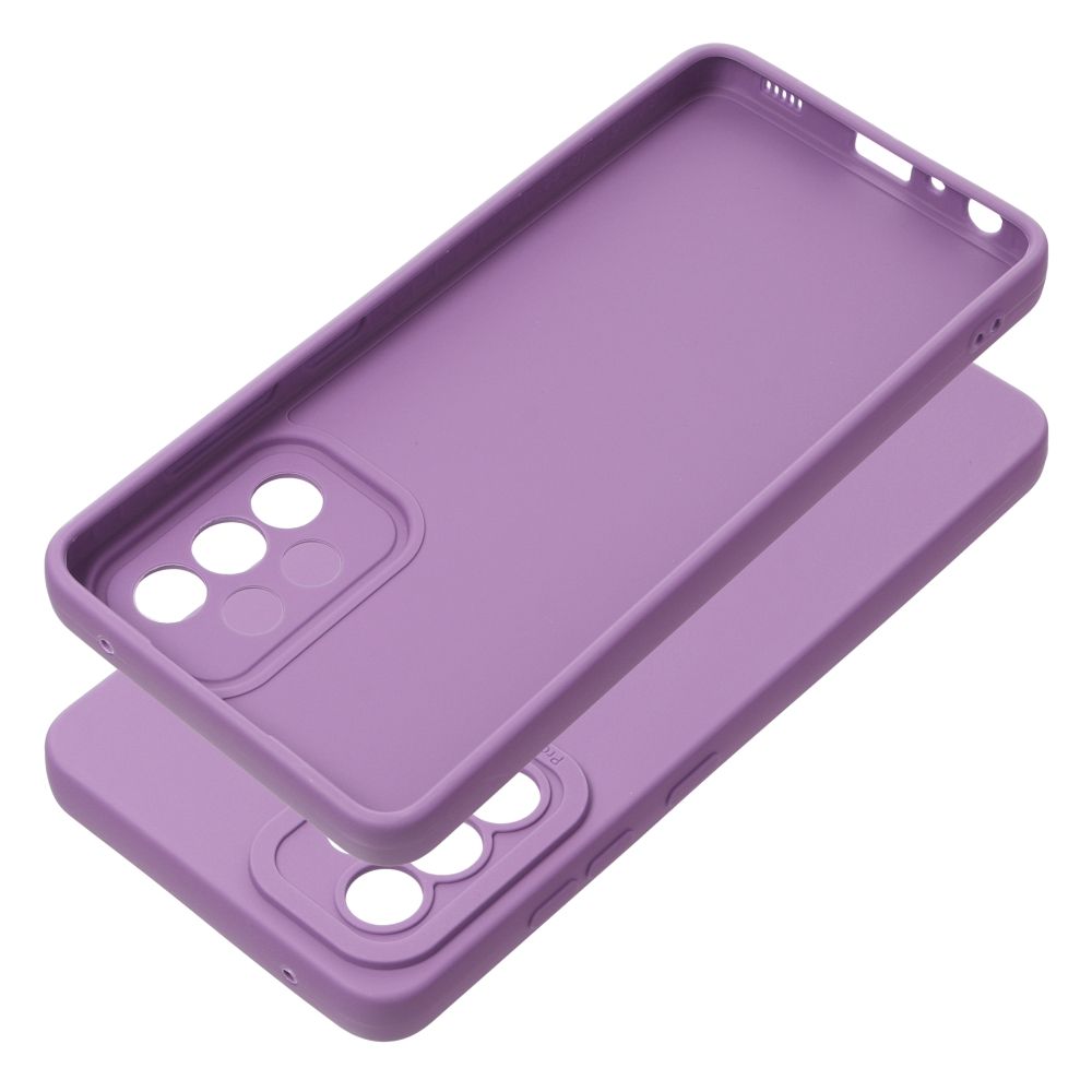 Etui na tył z osłoną aparatu silikonowe matowe fioletowy Samsung Galaxy A52 / 3 Etui na tył z osłoną aparatu silikonowe matowe fioletowy Samsung Galaxy A52 / 3