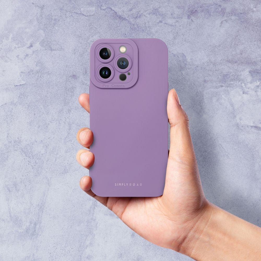 Etui na tył z osłoną aparatu silikonowe matowe fioletowy Samsung Galaxy A52 / 6 Etui na tył z osłoną aparatu silikonowe matowe fioletowy Samsung Galaxy A52 / 6