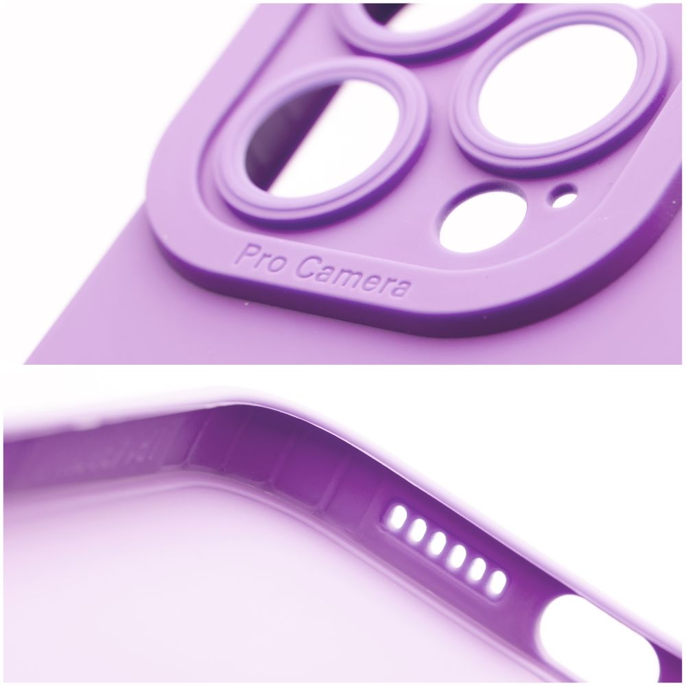 Etui na tył z osłoną aparatu silikonowe matowe fioletowy Samsung Galaxy A52 / 8 Etui na tył z osłoną aparatu silikonowe matowe fioletowy Samsung Galaxy A52 / 8