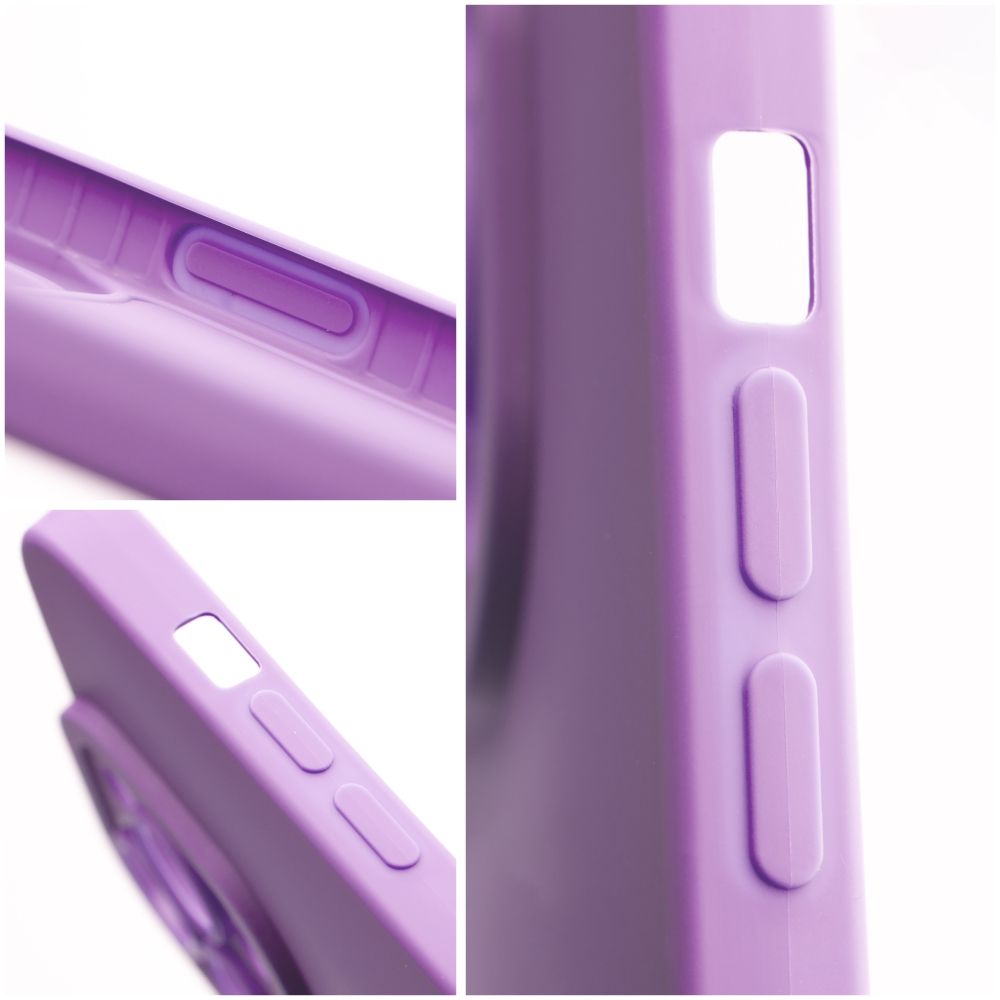 Etui na tył z osłoną aparatu silikonowe matowe fioletowy Samsung Galaxy A52 / 9 Etui na tył z osłoną aparatu silikonowe matowe fioletowy Samsung Galaxy A52 / 9