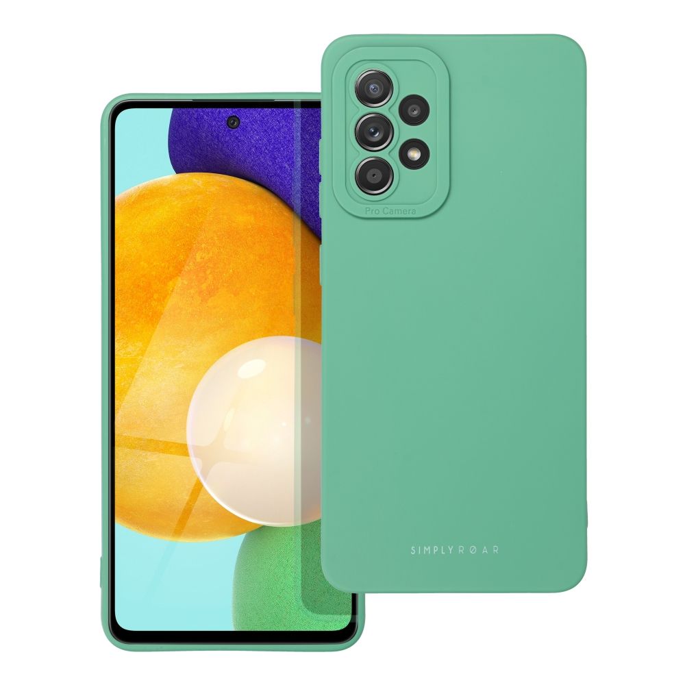 Etui na ty� z os�on� aparatu silikonowe matowe zielony Samsung Galaxy A52