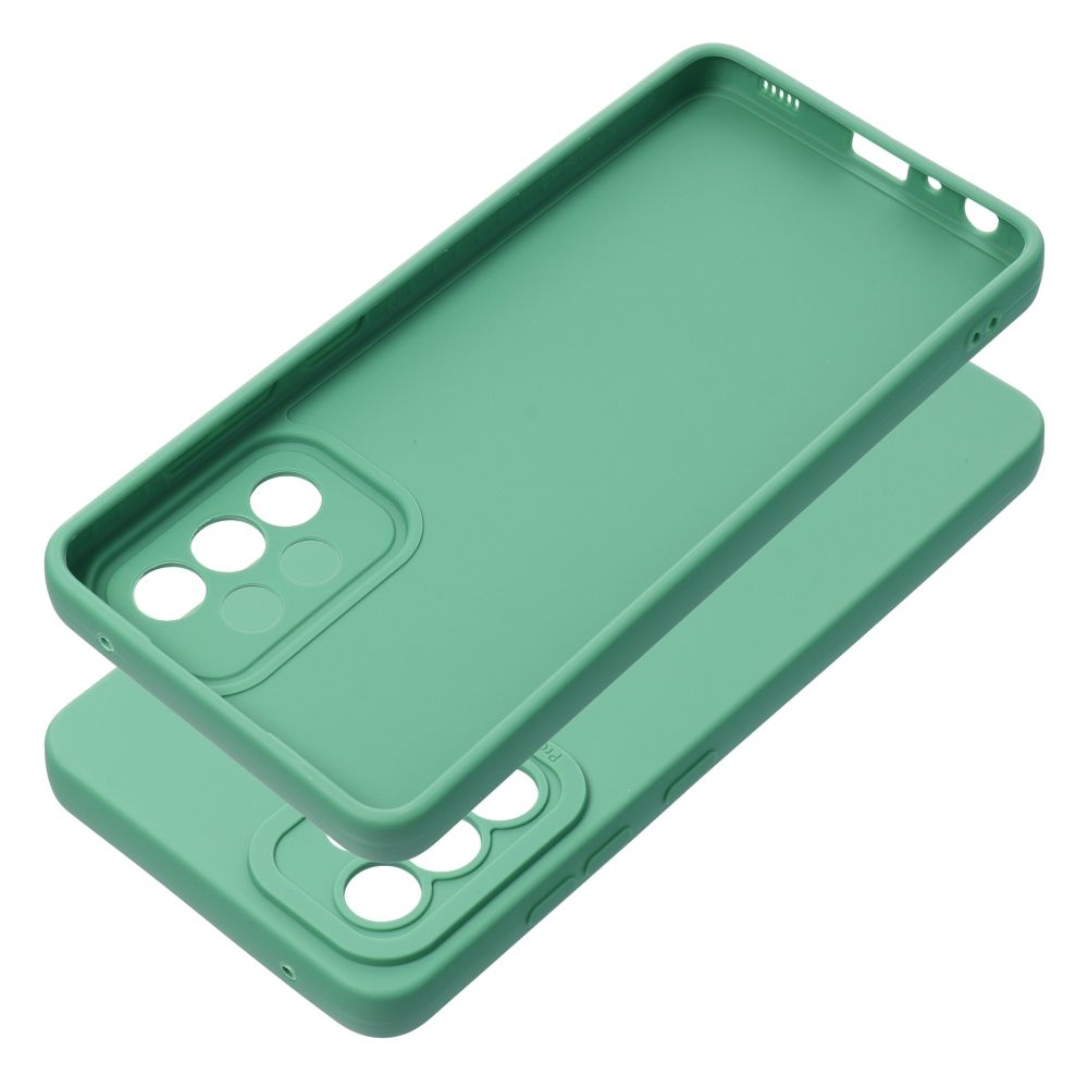 Etui na ty� z os�on� aparatu silikonowe matowe zielony Samsung Galaxy A52 / 3