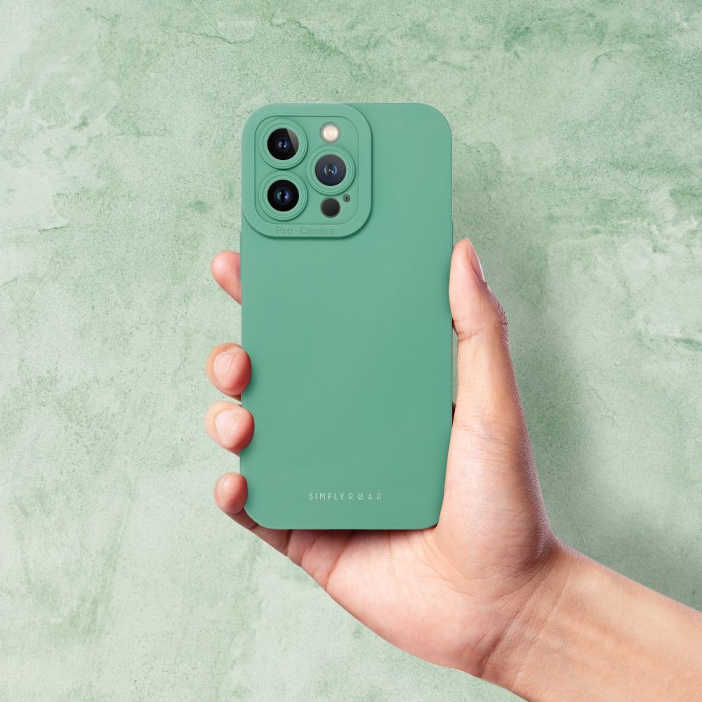 Etui na ty� z os�on� aparatu silikonowe matowe zielony Samsung Galaxy A52 / 6