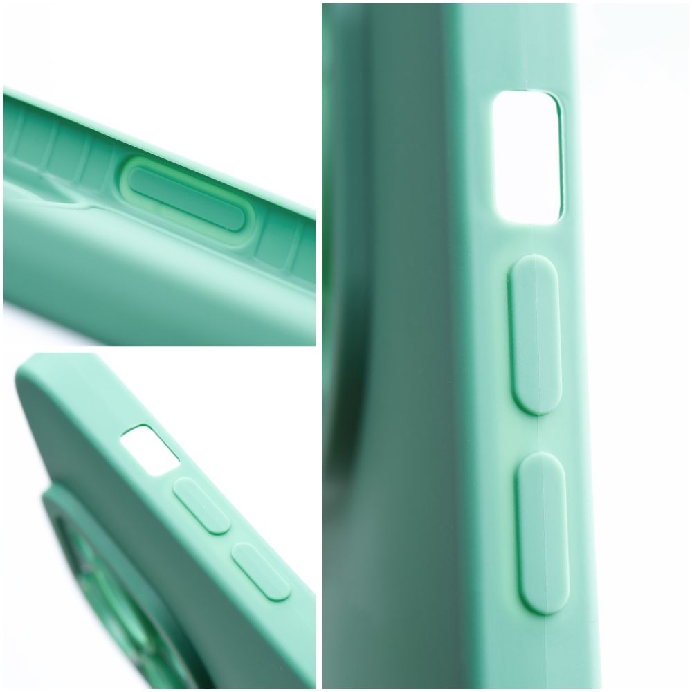 Etui na ty� z os�on� aparatu silikonowe matowe zielony Samsung Galaxy A52 / 9