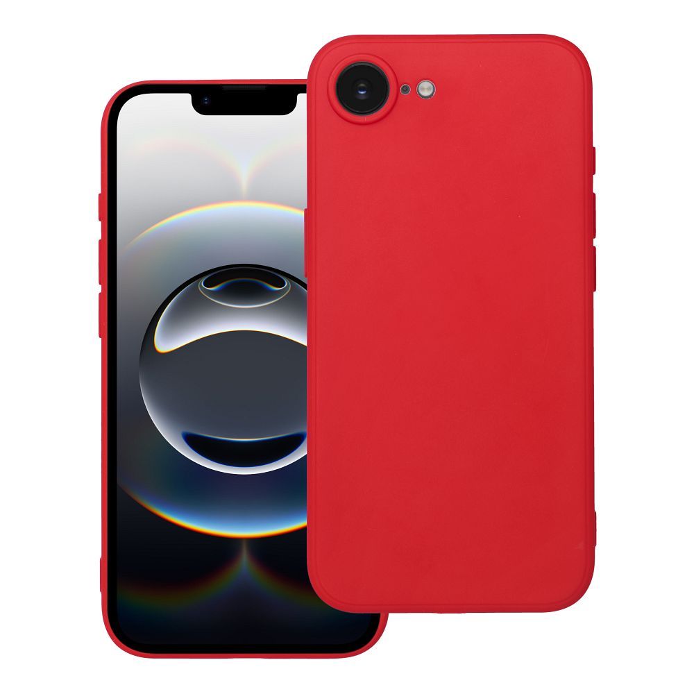 Etui na ty� z os�on� aparatu silikonowe z nadrukiem czerwony Apple iPhone 17e