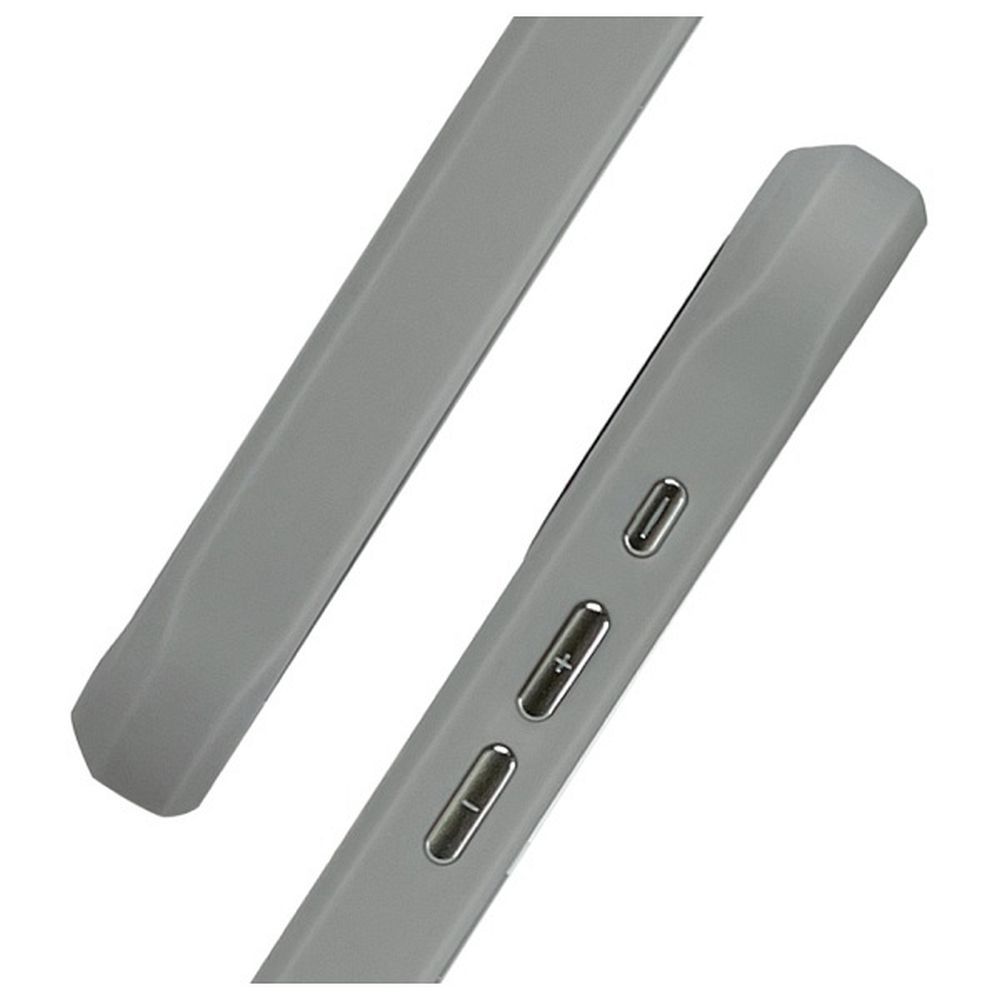 Etui na tył z osłoną aparatu silikonowe z nadrukiem szary Apple iPhone 16 Pro Max / 6 Etui na tył z osłoną aparatu silikonowe z nadrukiem szary Apple iPhone 16 Pro Max / 6