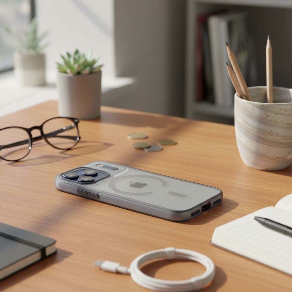 Etui nak�adka MagSafe przezroczyste Flexline Mag Cover Apple iPhone 17 / 3