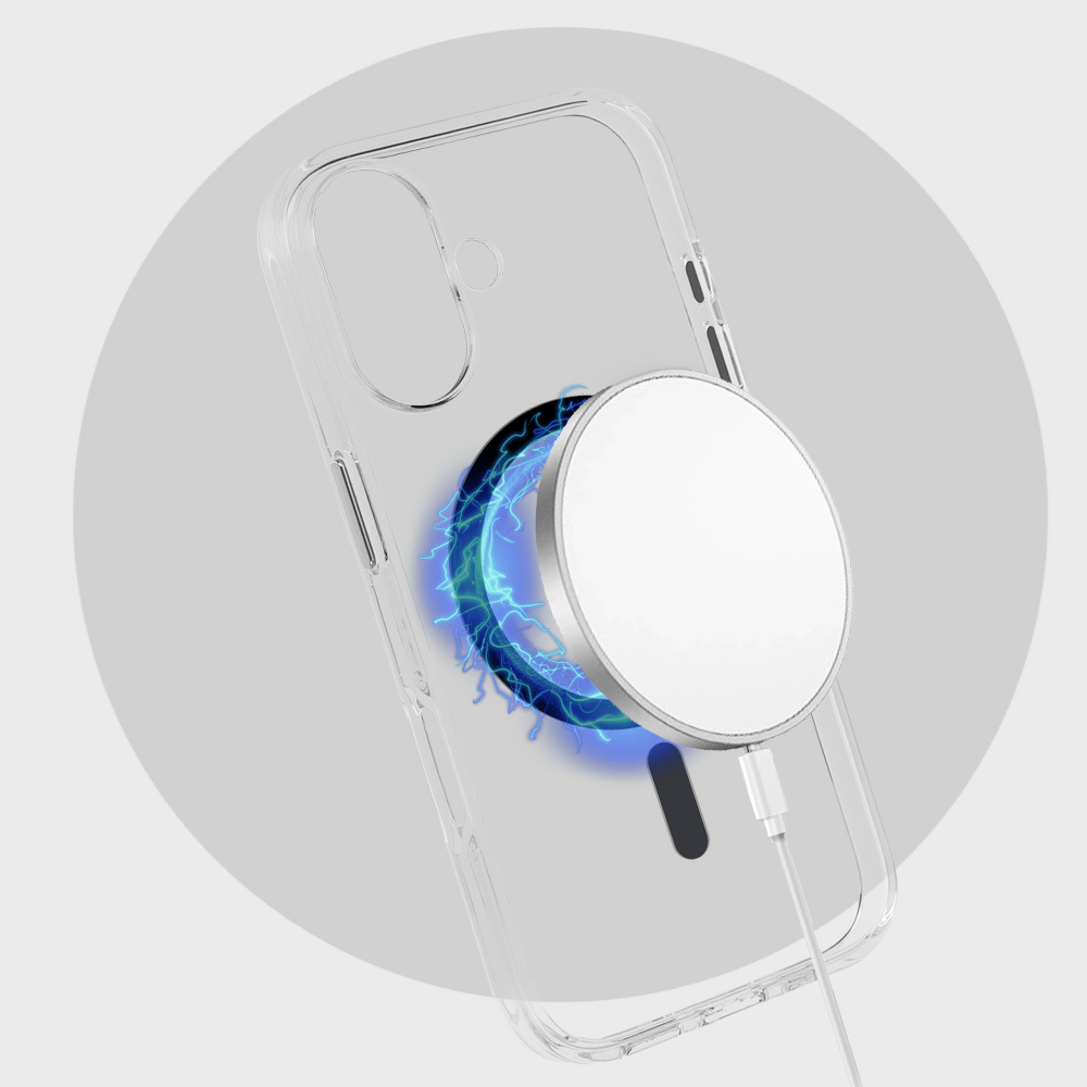 Etui nakładka MagSafe przezroczyste Liavec Pure Case szary Apple iPhone 17 / 6 Etui nakładka MagSafe przezroczyste Liavec Pure Case szary Apple iPhone 17 / 6