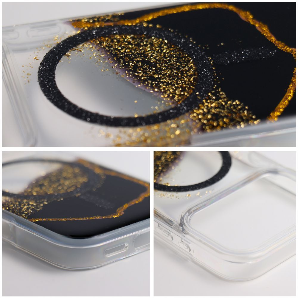 Etui nak�adka MagSafe przezroczyste z os�on� aparatu Golden zgodne z MagSafe Apple iPhone 17 / 5
