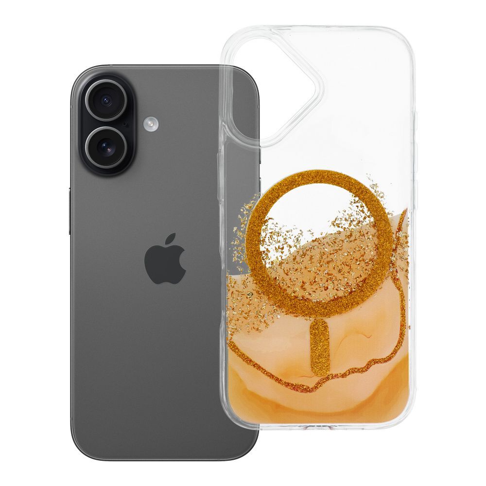 Etui nak�adka MagSafe przezroczyste z os�on� aparatu Golden zgodne z MagSafe Apple iPhone 17