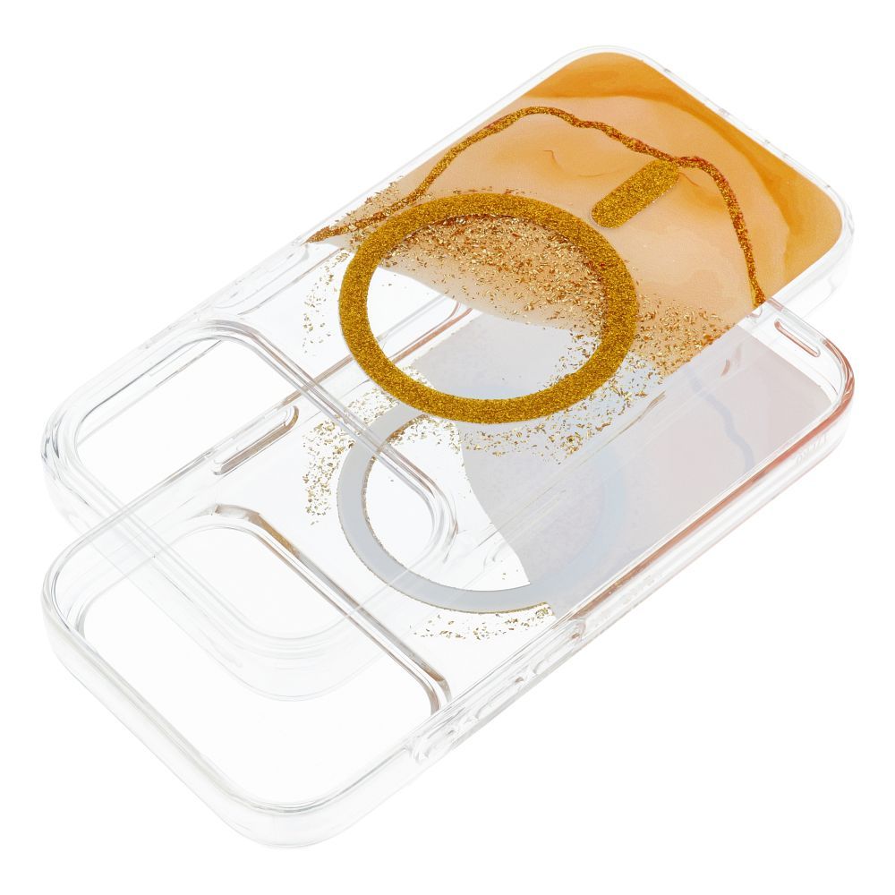Etui nak�adka MagSafe przezroczyste z os�on� aparatu Golden zgodne z MagSafe Apple iPhone 17 / 2
