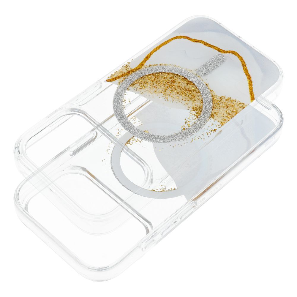 Etui nak�adka MagSafe przezroczyste z os�on� aparatu Golden zgodne z MagSafe Apple iPhone 17 / 2