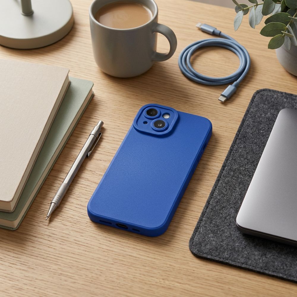 Etui nak�adka z os�on� aparatu silikonowe Matt 2.0 Apple iPhone 17 / 7