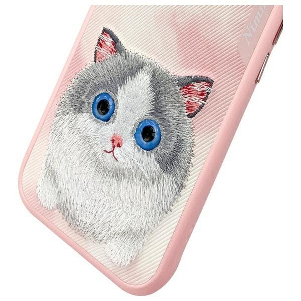Etui nak�adka z os�on� aparatu silikonowe z nadrukiem r�owy Apple iPhone 15 / 3