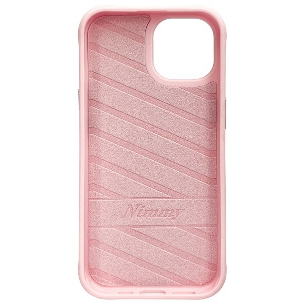 Etui nak�adka z os�on� aparatu silikonowe z nadrukiem r�owy Apple iPhone 15 / 8